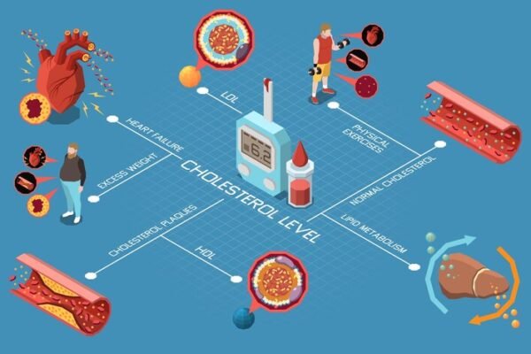 High cholesterol health concept.