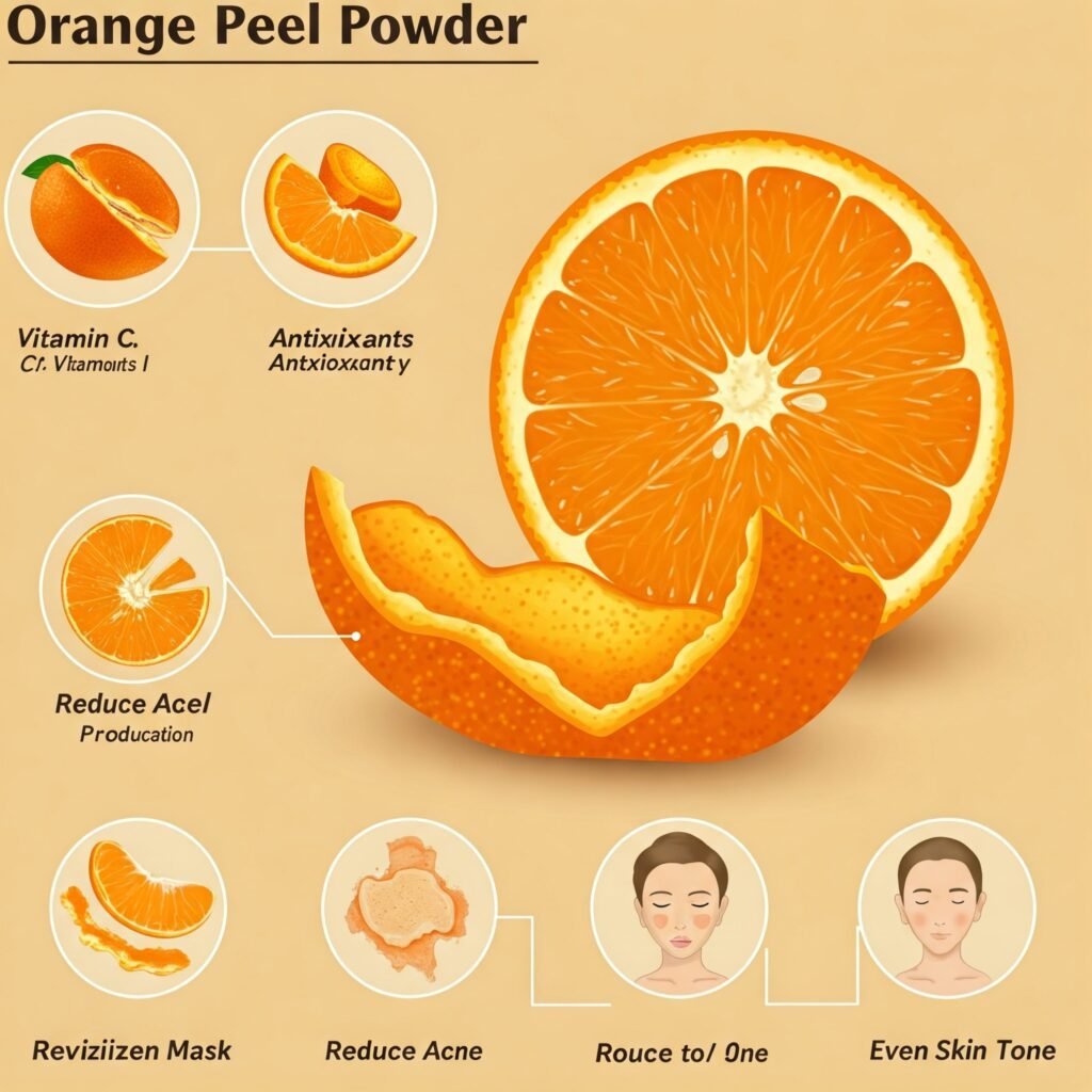orange peel powder benefits for skin
