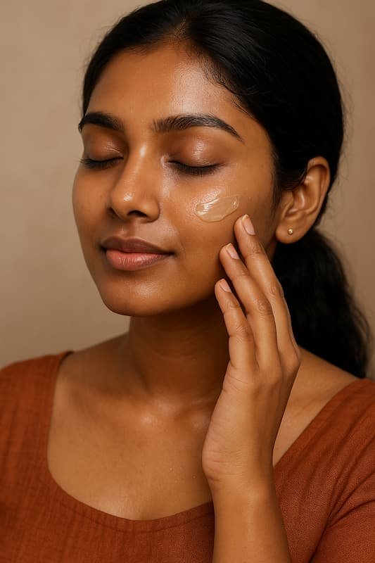Close-up Hydrated Cheek with Pure Aloe Vera Gel for Face Absorbing