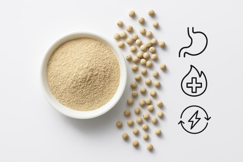 White Pepper Powder Health Benefits Infographic-Style Scene