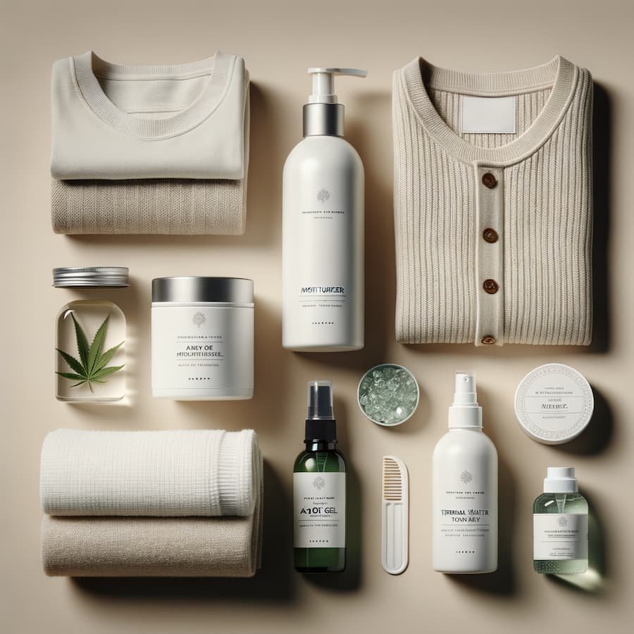 Aftercare kit with aloe gel and fragrance-free moisturizer for bikini area