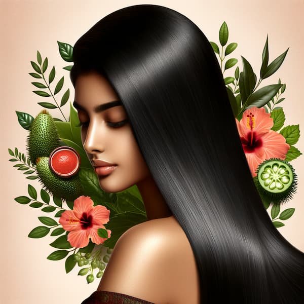 Shiny, strong hair after consistent use of Ayurvedic Hair Serum