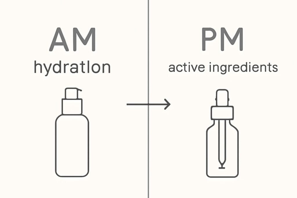 AM/PM serum routines infographic