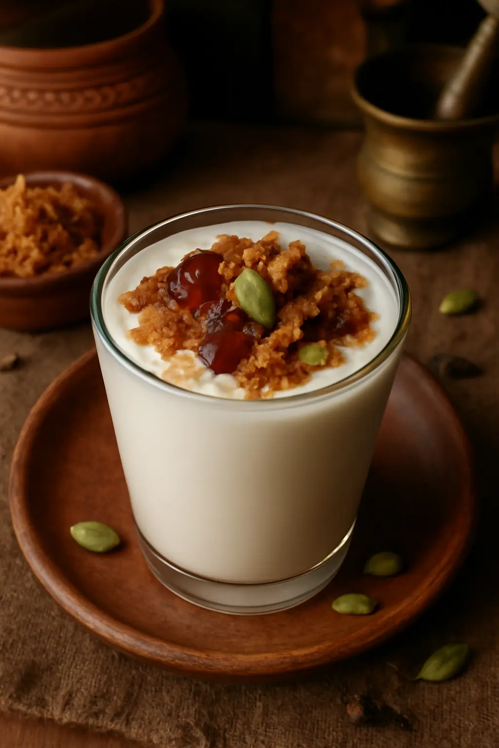 Badam pisin drink prepared for internal skin benefits