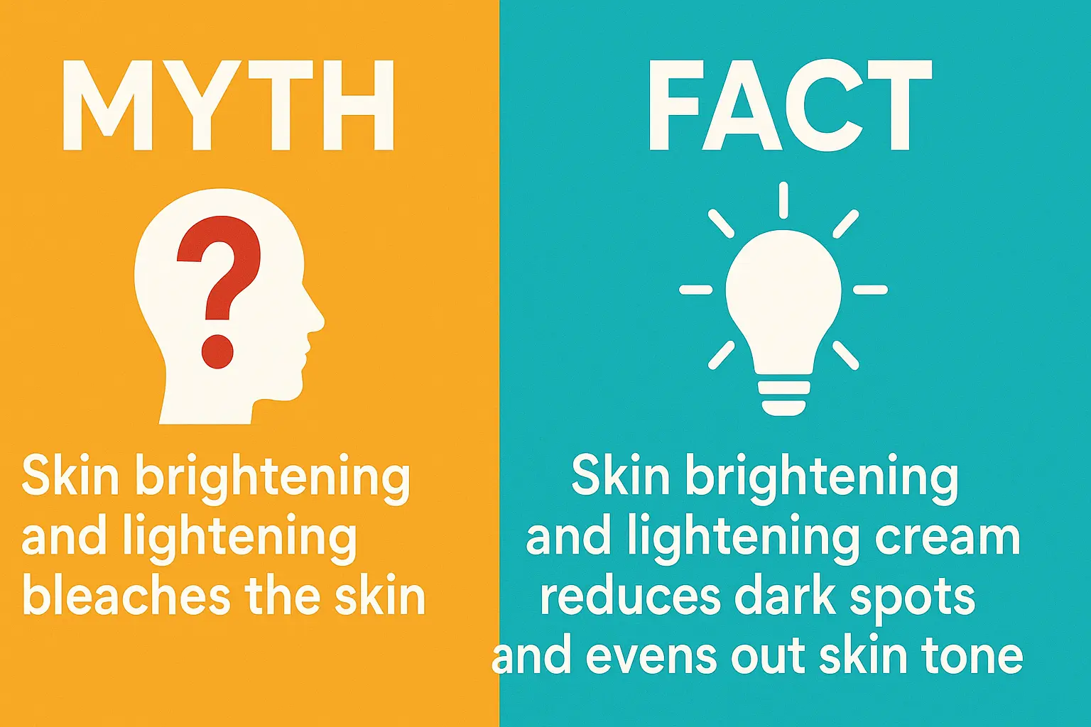 Common myths about skin brightening and lightening cream