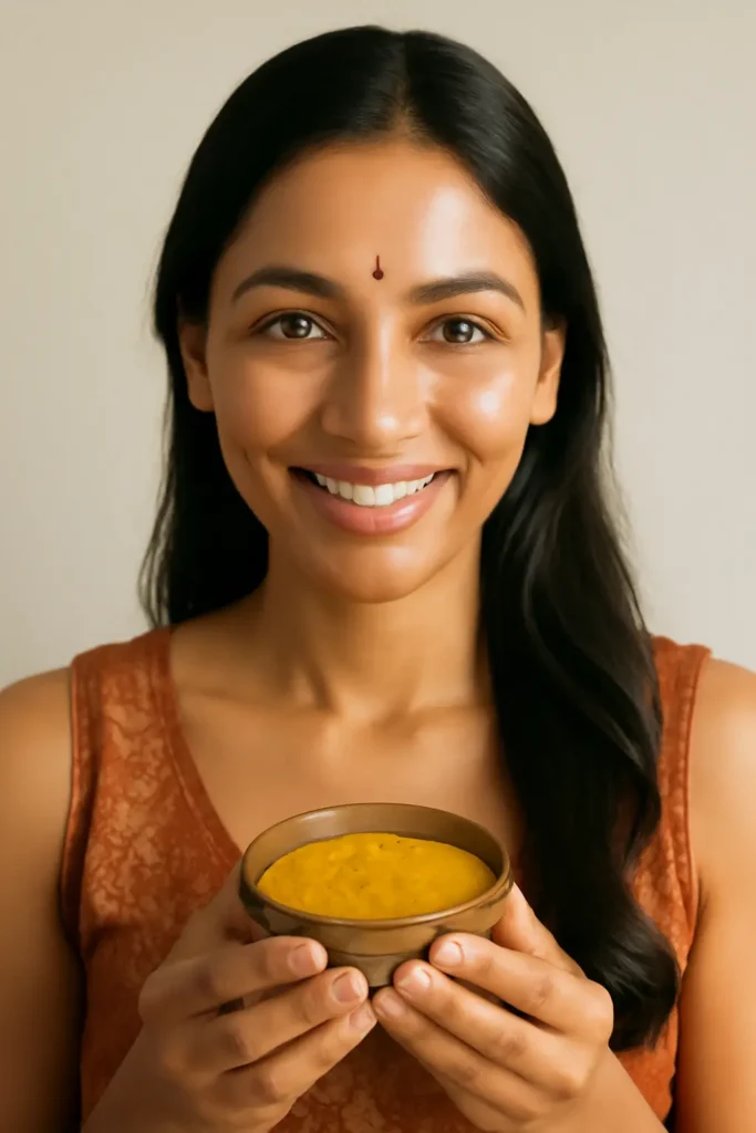 Turmeric besan face pack India