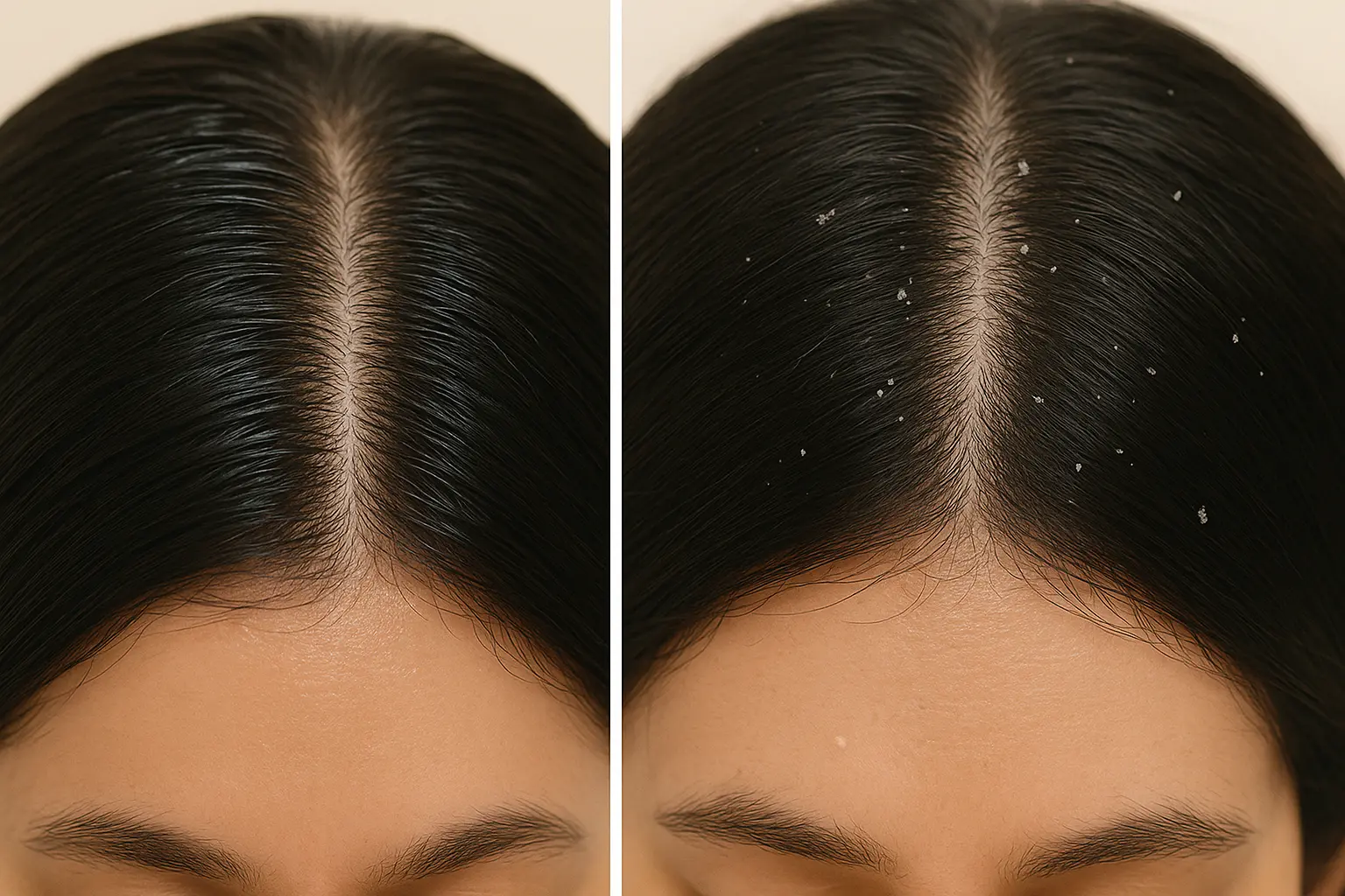 Oily scalp versus dandruff split comparison for Best Shampoo for Oily Scalp in India.